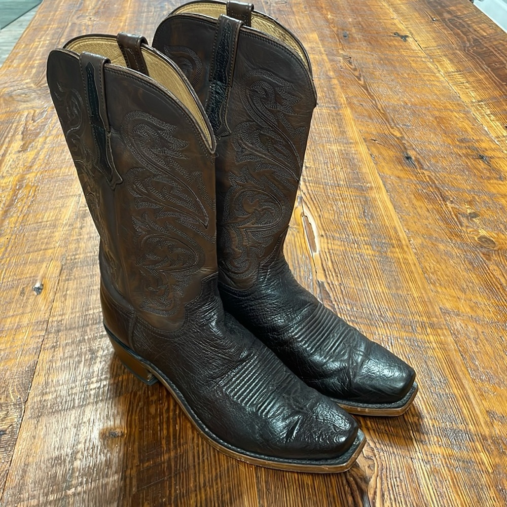 Lucchese smooth ostrich boots